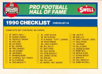 1990 Swell Greats #160 Checklist: 82-160 Front