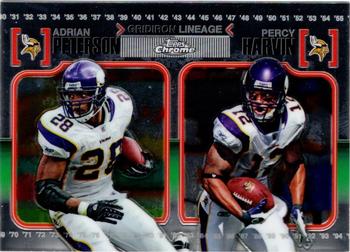 2010 Topps Chrome - Gridiron Lineage #CGL-PH Adrian Peterson / Percy Harvin  Front