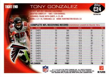 2010 Topps Chrome - Refractors #C24 Tony Gonzalez  Back