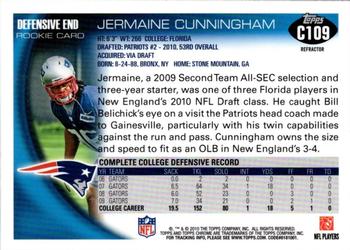 2010 Topps Chrome - Refractors #C109 Jermaine Cunningham  Back