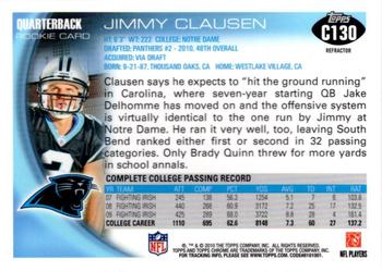 2010 Topps Chrome - Refractors #C130 Jimmy Clausen  Back