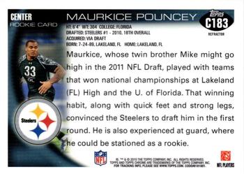 2010 Topps Chrome - Refractors #C183 Maurkice Pouncey  Back
