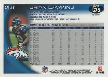 2010 Topps Chrome - Xfractors #C75 Brian Dawkins  Back