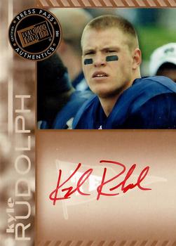 2011 Press Pass - Autographs Bronze Red Ink #PPS-KR Kyle Rudolph Front