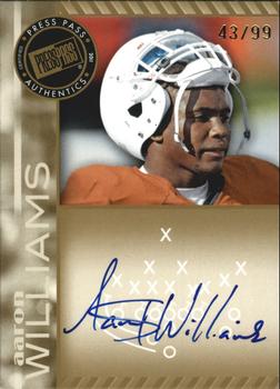 2011 Press Pass - Autographs Gold #PPS-AW Aaron Williams Front