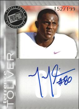 2011 Press Pass - Autographs Silver #PPS-TT2 Terrence Toliver Front