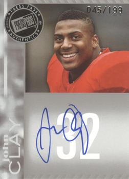2011 Press Pass - Autographs Silver #PPS-JC John Clay Front