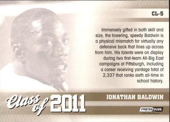 2011 Press Pass - Class of 2011 #CL-5 Jonathan Baldwin Back