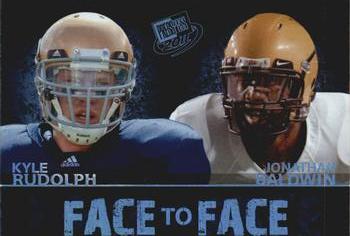 2011 Press Pass - Face to Face #FF-5 Jonathan Baldwin / Kyle Rudolph Front