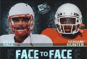2011 Press Pass - Face to Face #FF-8 Niles Paul / Kendall Hunter Front