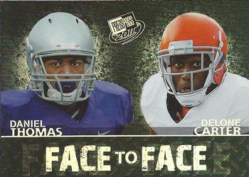 2011 Press Pass - Face to Face #FF-9 Daniel Thomas / Delone Carter Front