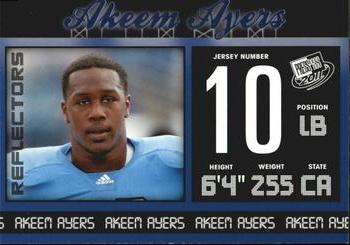 2011 Press Pass - Reflectors Blue #40 Akeem Ayers Front