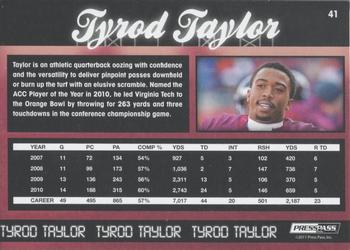 2011 Press Pass - Reflectors Blue #41 Tyrod Taylor Back