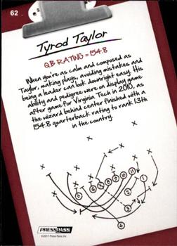 2011 Press Pass - Reflectors Blue #62 Tyrod Taylor Back