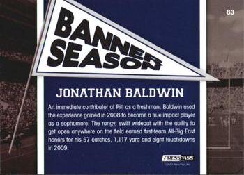 2011 Press Pass - Reflectors Blue #83 Jonathan Baldwin Back