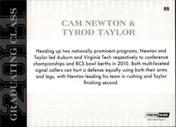 2011 Press Pass - Reflectors Blue #95 Cam Newton / Tyrod Taylor Back