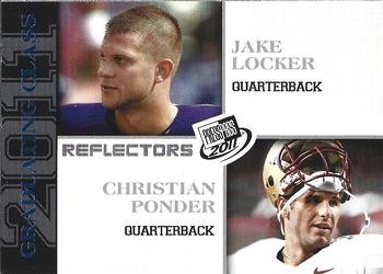 2011 Press Pass - Reflectors Blue #97 Jake Locker / Christian Ponder Front
