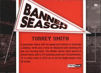 2011 Press Pass - Reflectors Gold #80 Torrey Smith Back