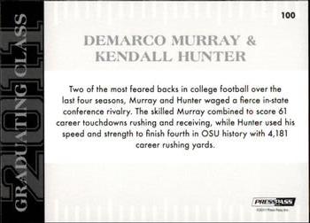 2011 Press Pass - Reflectors Gold #100 DeMarco Murray / Kendall Hunter Back