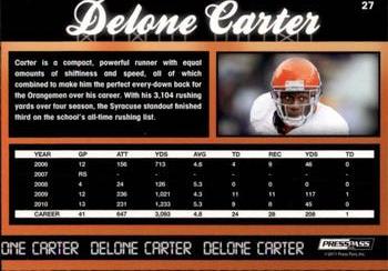 2011 Press Pass - Reflectors Purple #27 Delone Carter Back