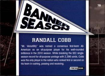 2011 Press Pass - Reflectors Purple #78 Randall Cobb Back