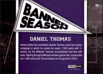 2011 Press Pass - Reflectors Purple #89 Daniel Thomas Back