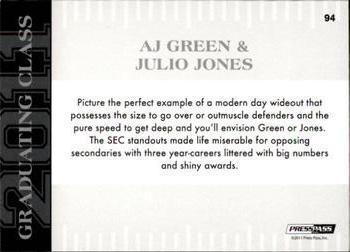 2011 Press Pass - Reflectors Purple #94 A.J. Green / Julio Jones Back