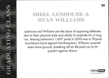 2011 Press Pass - Reflectors Purple #99 Mikel Leshoure / Ryan Williams Back