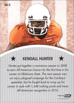 2011 Press Pass Legends - All Americans #AA5 Kendall Hunter Back
