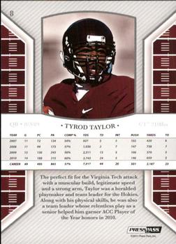 2011 Press Pass Legends - Bronze #8 Tyrod Taylor Back