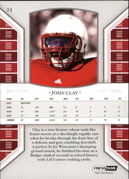 2011 Press Pass Legends - Bronze #24 John Clay Back