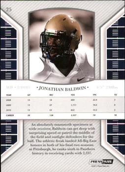 2011 Press Pass Legends - Bronze #25 Jonathan Baldwin Back