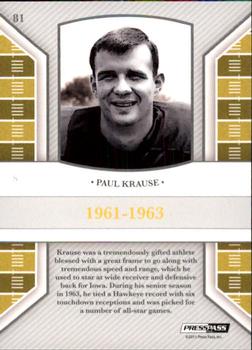 2011 Press Pass Legends - Bronze #81 Paul Krause Back