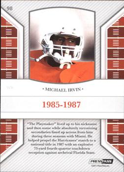 2011 Press Pass Legends - Bronze #98 Michael Irvin Back