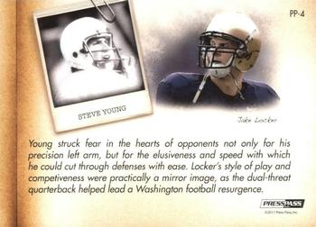 2011 Press Pass Legends - Past and Present #PP-4 Steve Young / Jake Locker Back