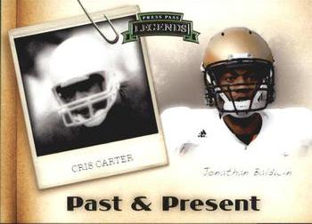 2011 Press Pass Legends - Past and Present #PP-6 Cris Carter / Jonathan Baldwin Front