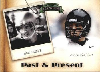 2011 Press Pass Legends - Past and Present #PP-8 Bob Griese / Blaine Gabbert Front
