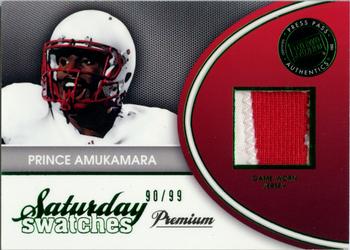 2011 Press Pass Legends - Saturday Swatches Premium #SSWPA Prince Amukamara Front