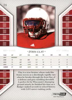 2011 Press Pass Legends - Silver Holofoil #24 John Clay Back