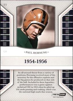 2011 Press Pass Legends - Silver Holofoil #77 Paul Hornung Back