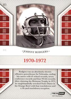 2011 Press Pass Legends - Silver Holofoil #85 Johnny Rodgers Back