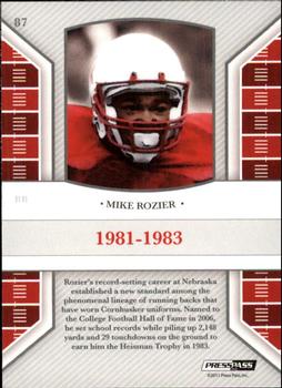 2011 Press Pass Legends - Silver Holofoil #87 Mike Rozier Back