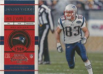 2011 Playoff Contenders #10 Wes Welker Front