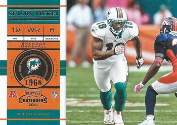 2011 Playoff Contenders #4 Brandon Marshall Front