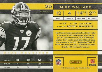 2011 Playoff Contenders #25 Mike Wallace Back