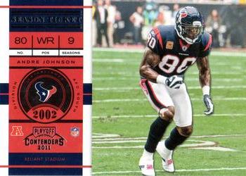 2011 Playoff Contenders #27 Andre Johnson Front