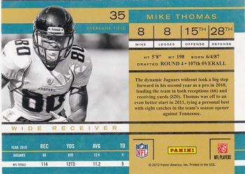 2011 Playoff Contenders #35 Mike Thomas Back