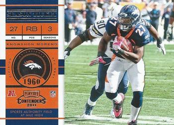 2011 Playoff Contenders #39 Knowshon Moreno Front
