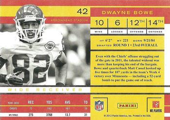 2011 Playoff Contenders #42 Dwayne Bowe Back