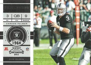 2011 Playoff Contenders #46 Carson Palmer Front